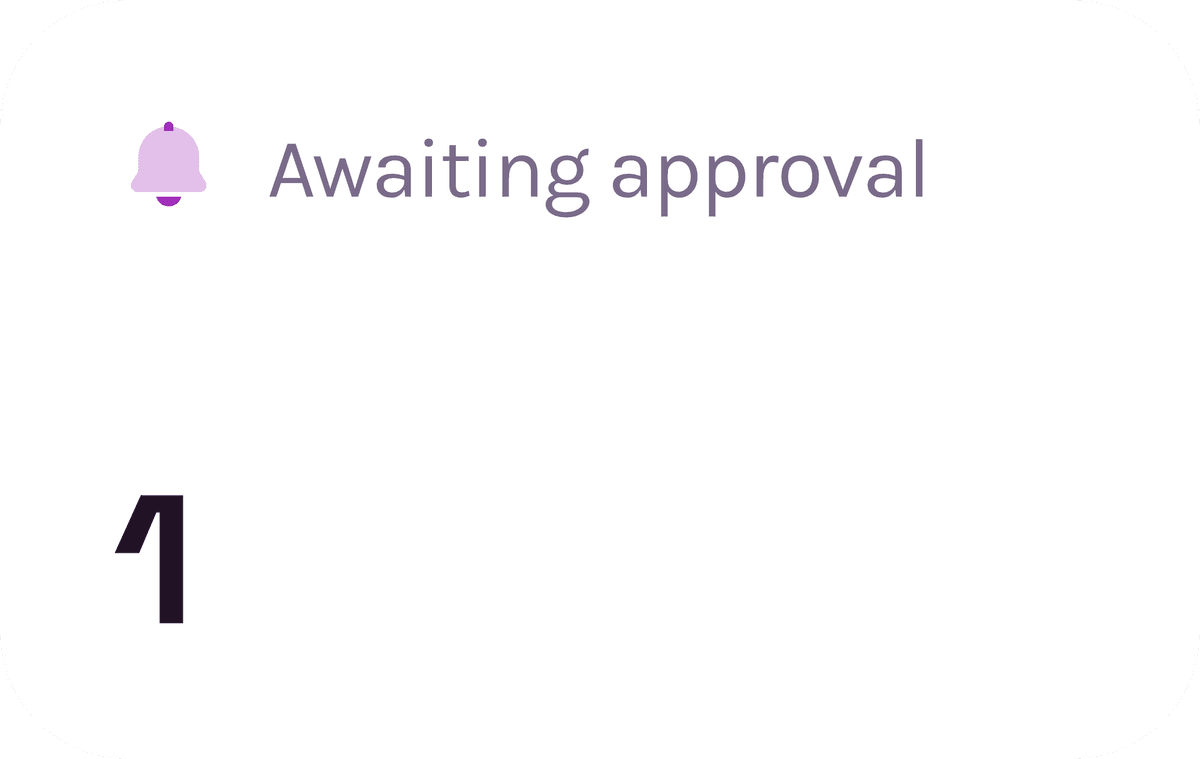 Awaiting Approval Card