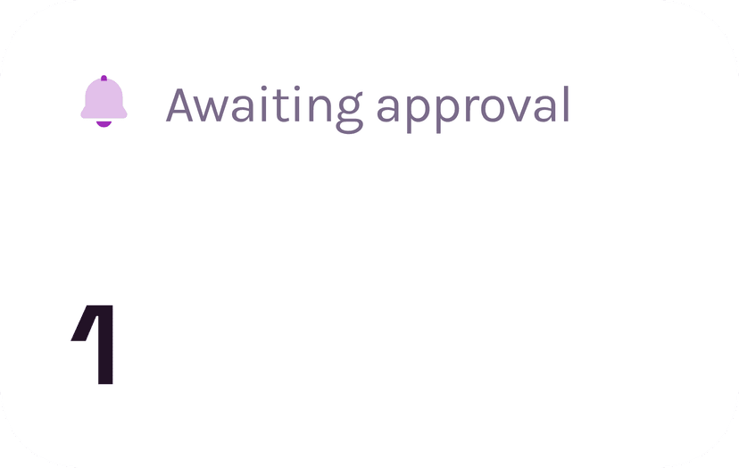 Awaiting Approval Card
